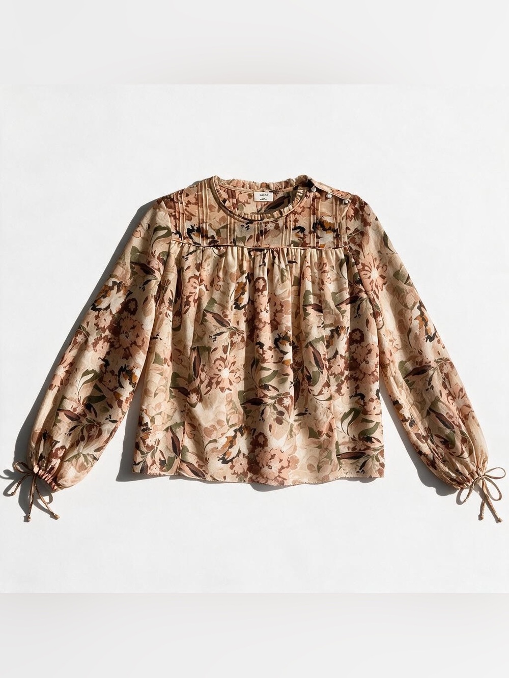 Wilfred Artizia Lourdes Floral Long Sleeve Preloved Blouse in Autumn Size XXS